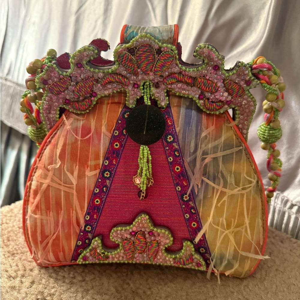 Mary Frances Multicolor Embroidered Mini Bag